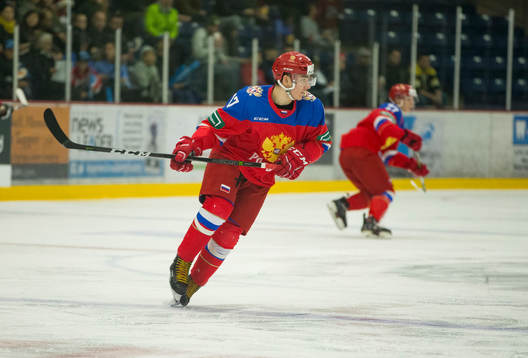 Russia forward Ivan Morozov (17)
