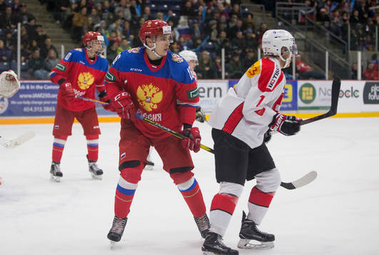 Russia forward Pavel Shen (16)