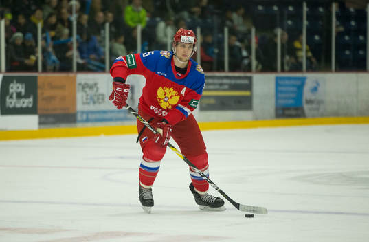 Russia defenceman Dmitrii Samorukov (5)