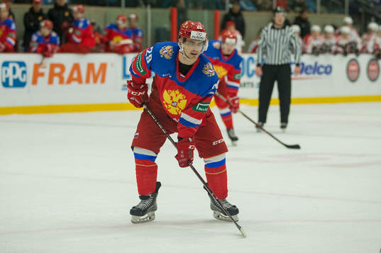 Russia forward Ivan Chekhovich (19)