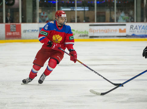 Russia forward Stepan Starkov (10)