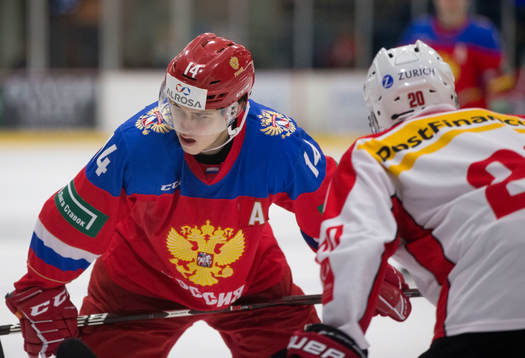Russia forward Vitalii Kravtsov (14)