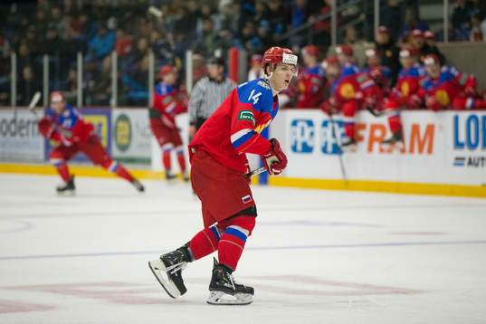 Russia forward Vitalii Kravtsov (14)
