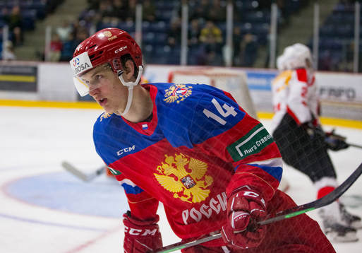 Russia forward Vitalii Kravtsov (14)