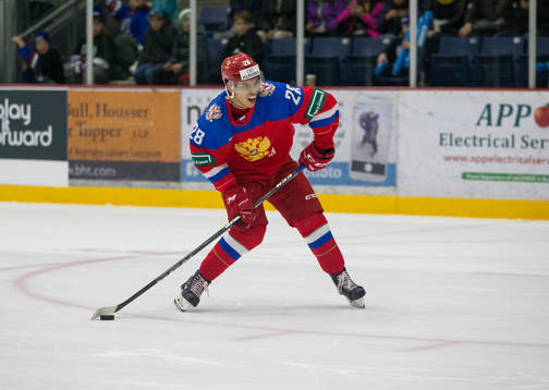 Russia forward Grigory Denisenko (28)