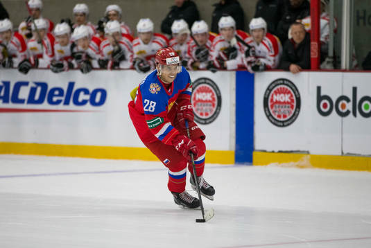 Russia forward Grigory Denisenko (28)
