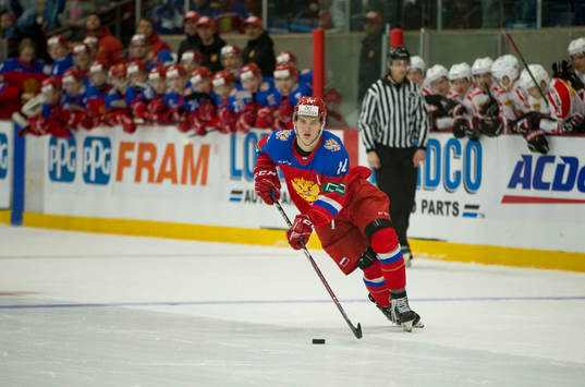 Russia forward Vitalii Kravtsov (14)