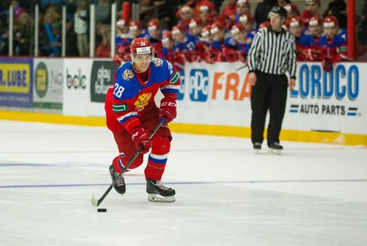 Russia forward Grigory Denisenko (28)
