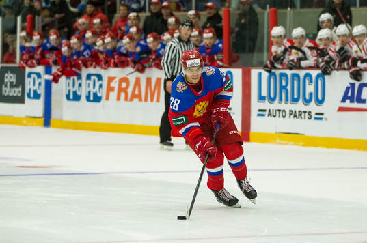 Russia forward Grigory Denisenko (28)
