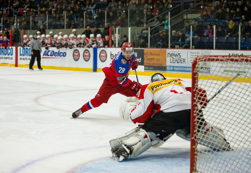 Russia forward Grigory Denisenko (28)
