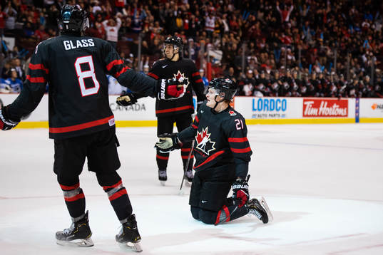Owen Tippett of Canada looks dejected