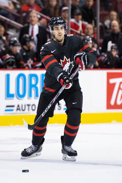Evan Bouchard of Canada