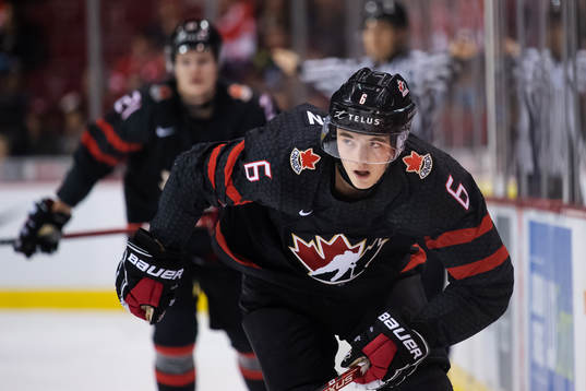 Noah Dobson of Canada