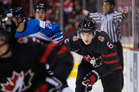 Noah Dobson of Canada