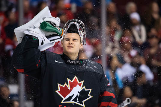Goaltender Ian Scott of Canada