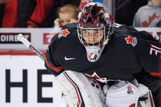 Goaltender Ian Scott of Canada