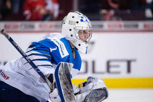 Goaltender Ukko-Pekka Luukkonen of Finland