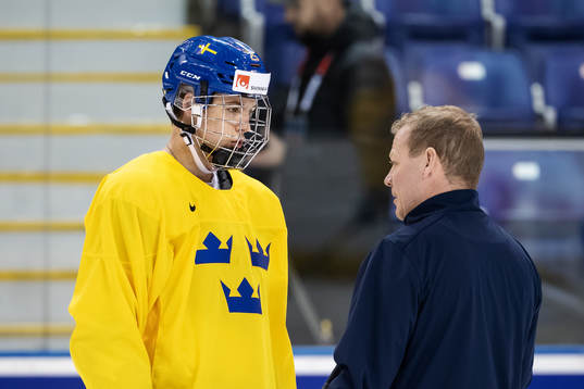 Philip Broberg and assistant assistant coach Henrik Stridh