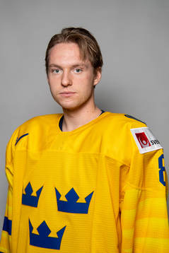 Rasmus Sandin of team Sweden poses for a portrait