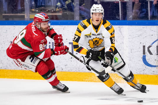 Moras Ryan Johnston och Skellefteås Robin Alvarez