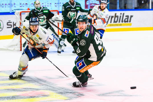 Växjös Filip Cederqvist och Färjestads Jesper Olofsson