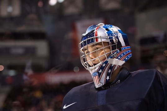 Goaltender Kyle Keyser of USA