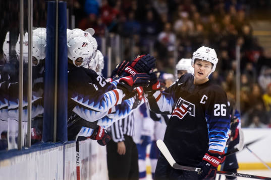 Mikey Anderson of USA celebrates with teammates