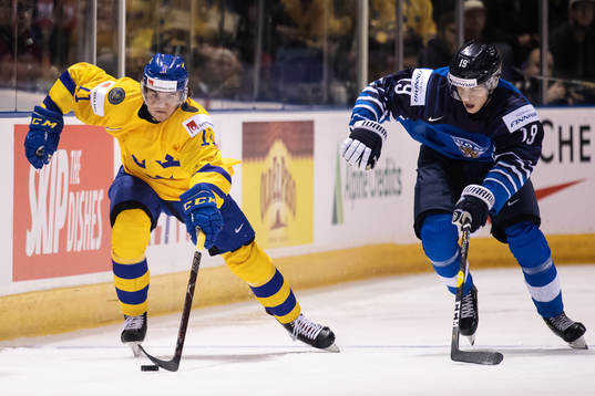 Samuel Fagemo of Sweden and Rasmus Kupari of Finland