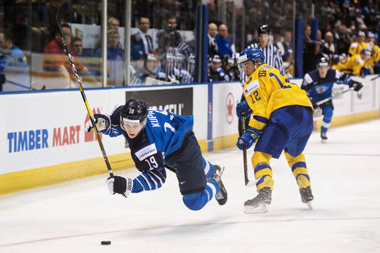 Rasmus Kupari of Finland falls