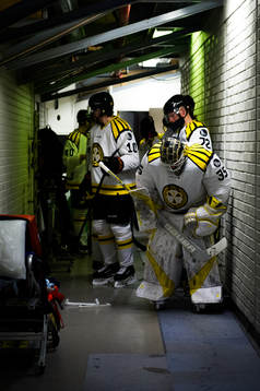 Brynäs målvakt David Rautio deppar