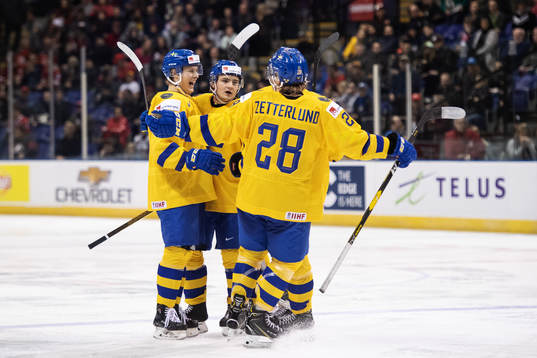 Adam Boqvist, Erik Brännström and Fabian Zetterlund of