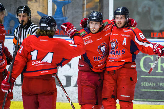 Hanhals David Stenbacka och Ludvig Rantanen jublar
