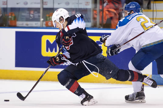 Oliver Wahlstrom of USA in action against Yevgeni