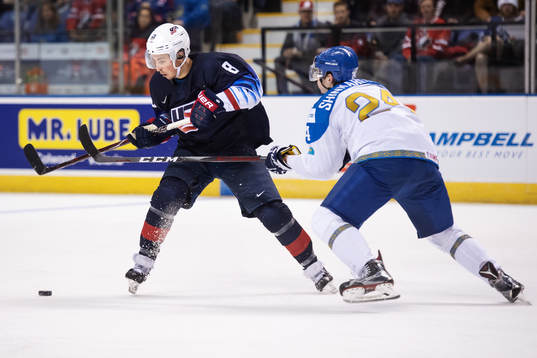 Alexander Chmelevski of USA in action against Yevgeni