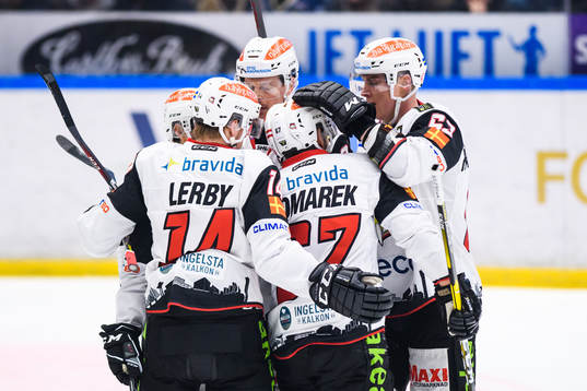Malmö Redhawks Carl-Johan Lerby, Konstantin Komarek och