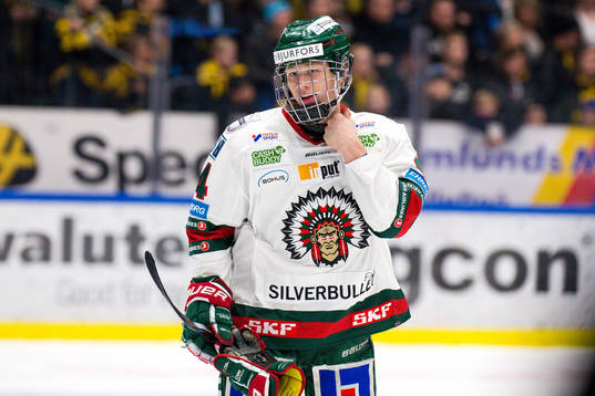 Frölundas Lucas Raymond jublar