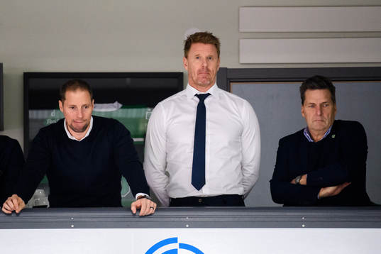 Rögles sportchef Chris Abbott, klubbdirektör Marcus