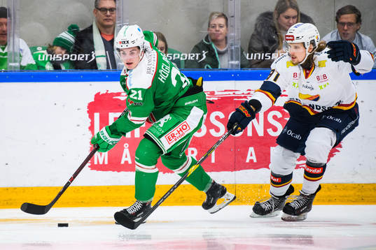 Rögles Nils Höglander och Djurgårdens Axel Jonsson