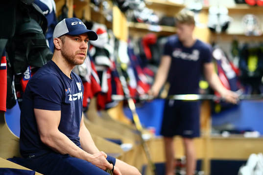 Linköpings Derek Roy före ishockeymatchen i SHL mellan