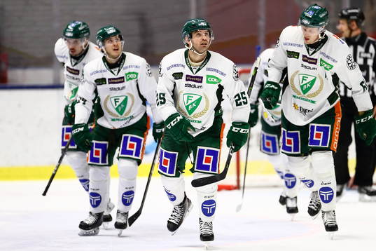 Färjestads spelare jublar
