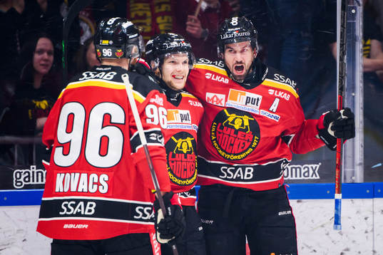 Luleås Robin Kovacs, Einar Emanuelsson och Niklas Olausson