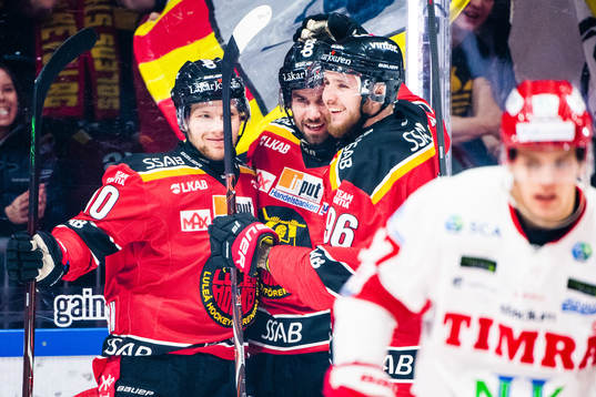 Luleås Einar Emanuelsson, Niklas Olausson och Robin Kovacs