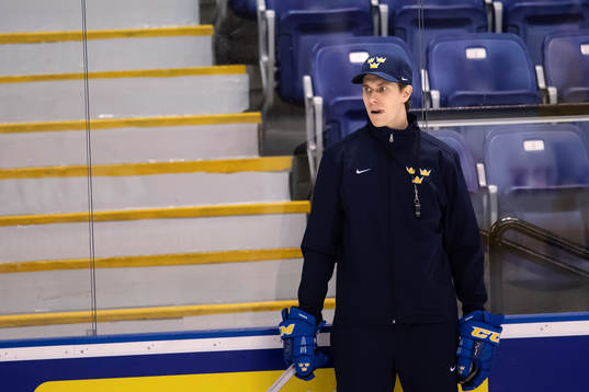 Assistant coach Joel Rönnmark of team Sweden at a morning