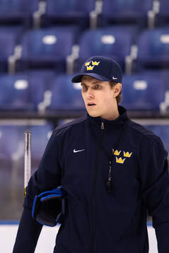 Assistant coach Joel Rönnmark of team Sweden at a morning