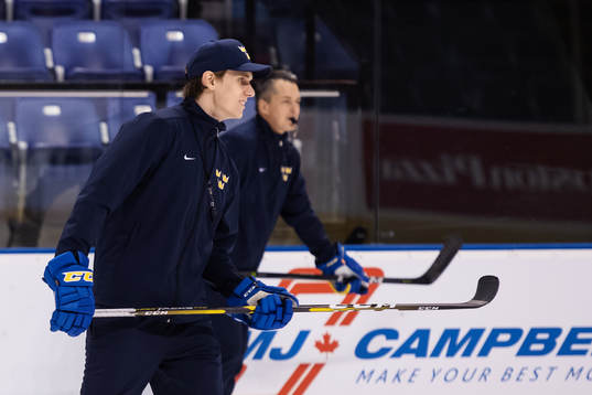 Assistant coach Joel Rönnmark of team Sweden at a morning