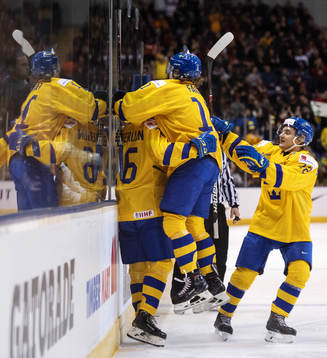 Filip Westerlund, Samuel Fagemo and Erik Brännström of