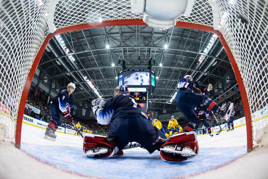 Erik Brännström (not pictured) of Sweden scores 4-0