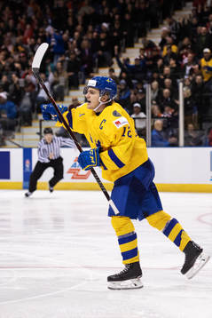 Erik Brännström of Sweden celebrates