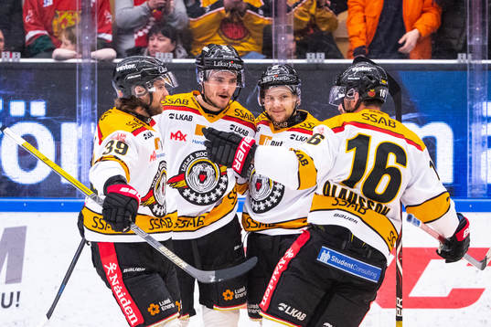 Luleås Pontus Själin, Oscar Engsund, Niklas Olausson och