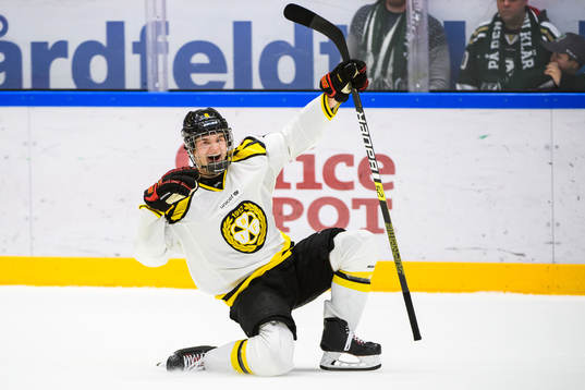 Brynäs Victor Söderström jublar